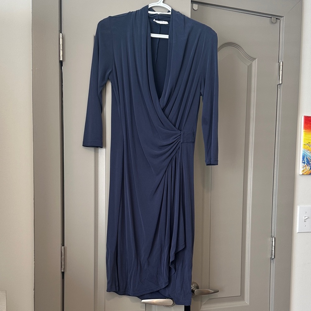 Honey Punch Deep Blue Long Sleeve Dress